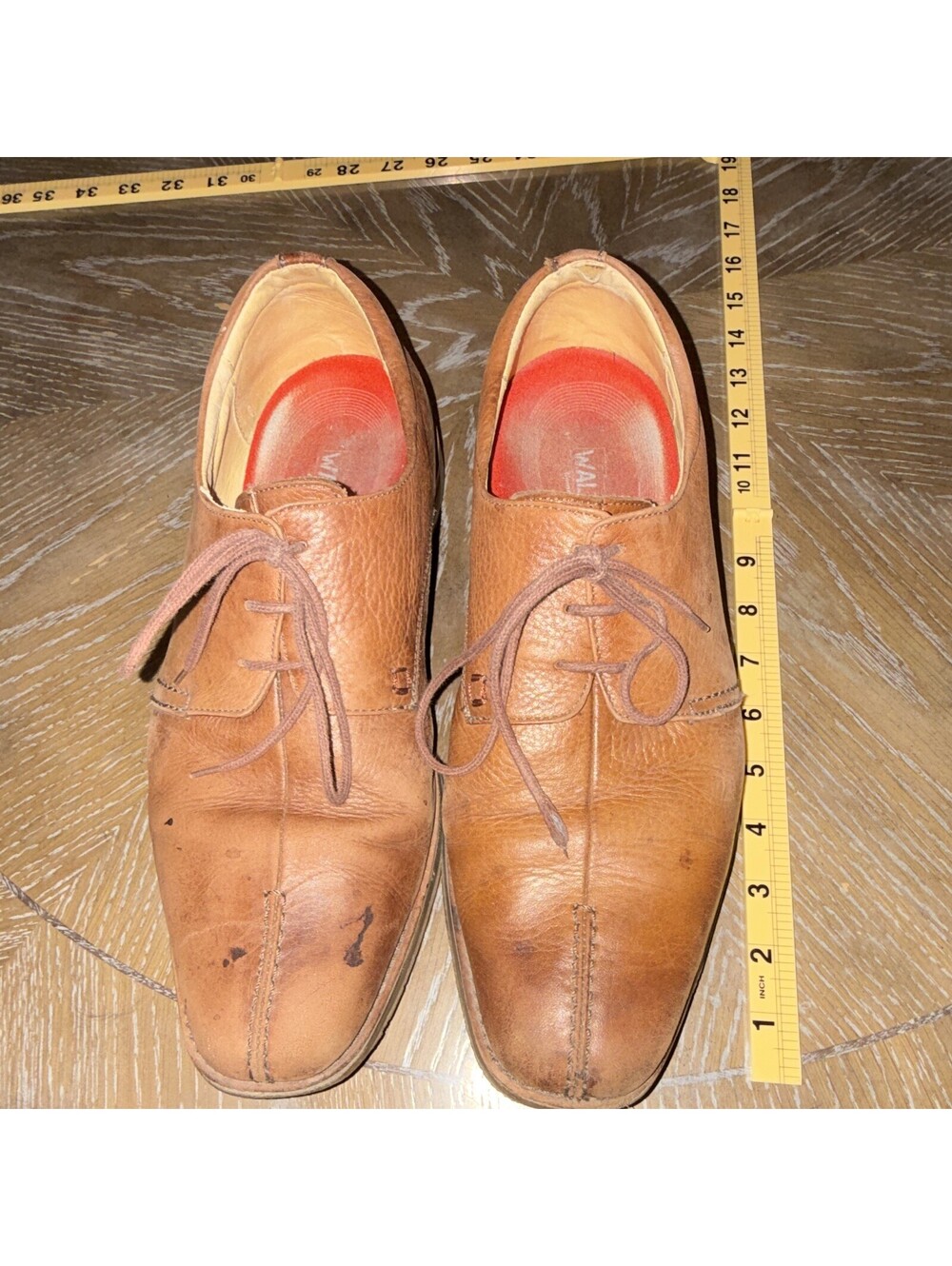 Sandro Moscoloni Men’s Brown Leather Lace-Up Square Toe Dress Shoes 11D 9108